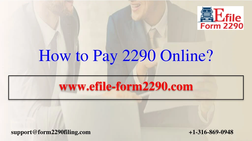 how to pay 2290 online