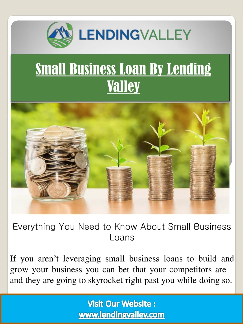 small business loan by lending valley