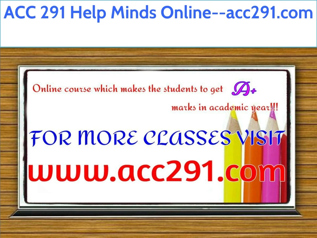 acc 291 help minds online acc291 com