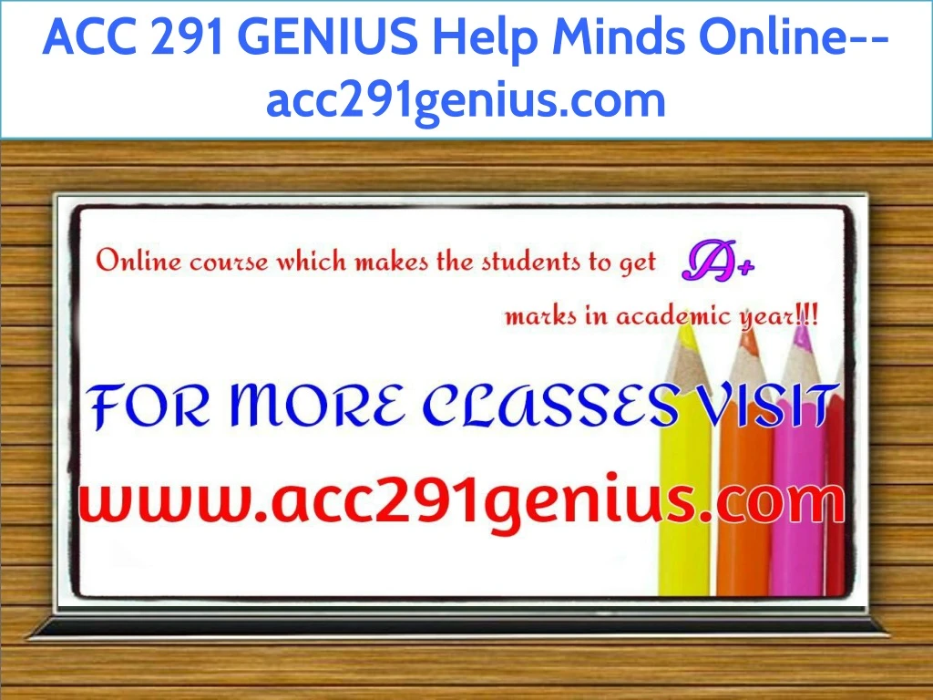 acc 291 genius help minds online acc291genius com
