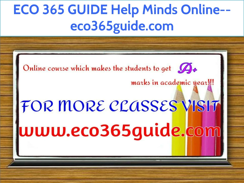 eco 365 guide help minds online eco365guide com