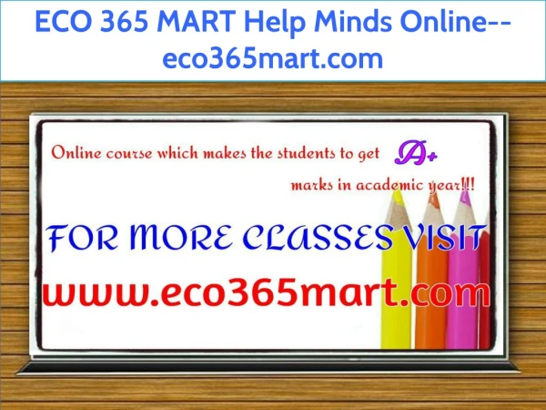 ECO 365 MART Help Minds Online--eco365mart.com