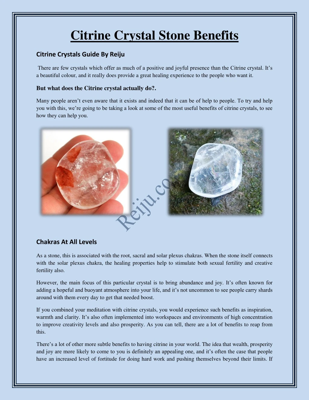 citrine crystal stone benefits