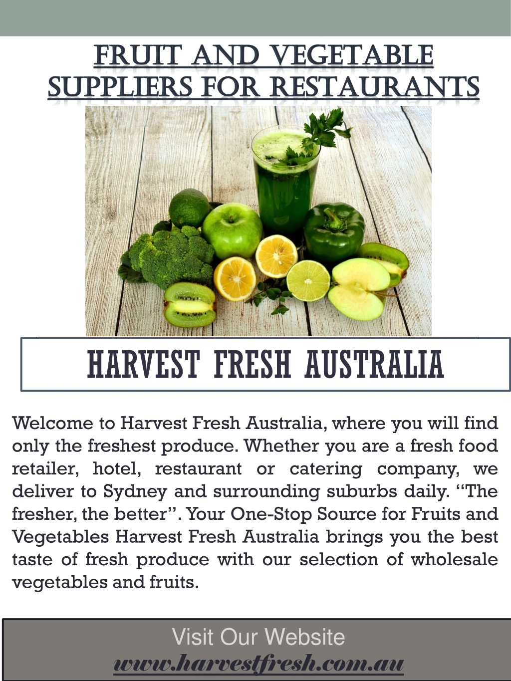 fruit and vegetable suppliers for restaurants