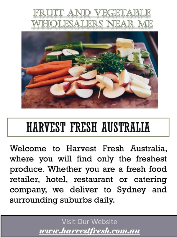 Fruit and Vegetable Wholesalers Sydney