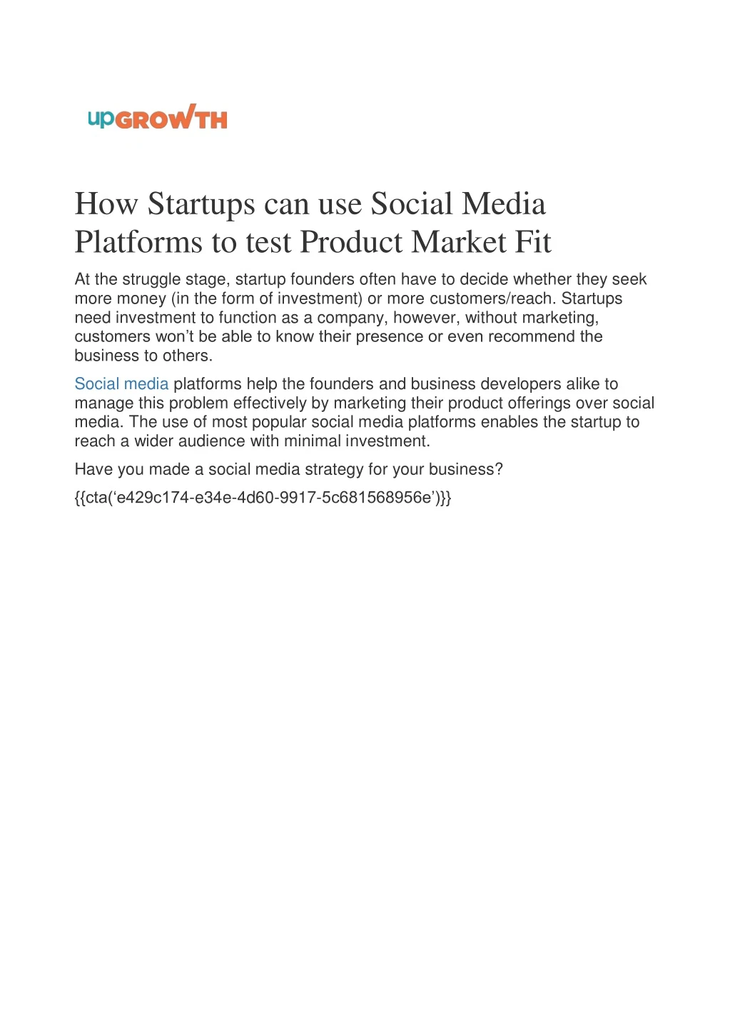 how startups can use social media platforms