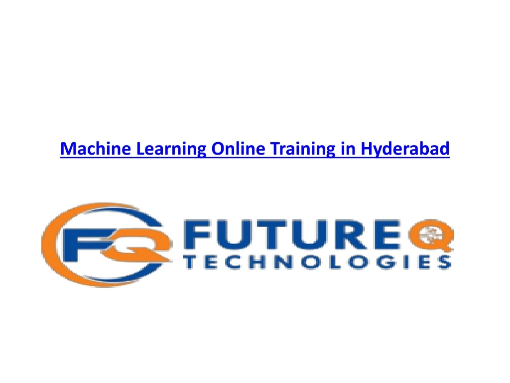 machine learning online training in hyderabad
