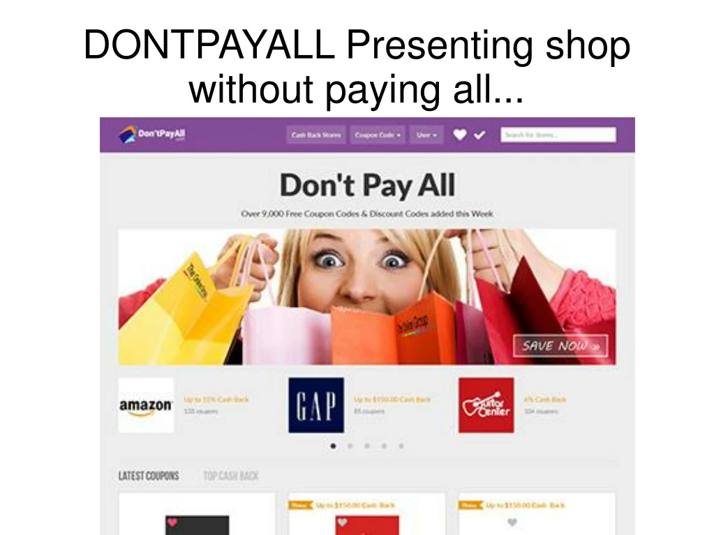 dontpayall presenting shop without paying all