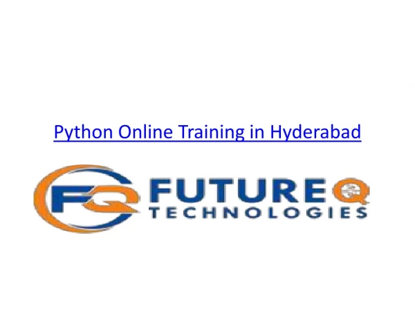 Python Online Training | Python Training | Hyderabad | India