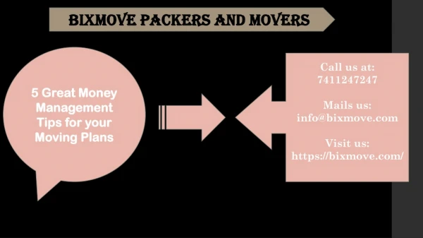 5 Great Money Management Tips for your Moving Plans
