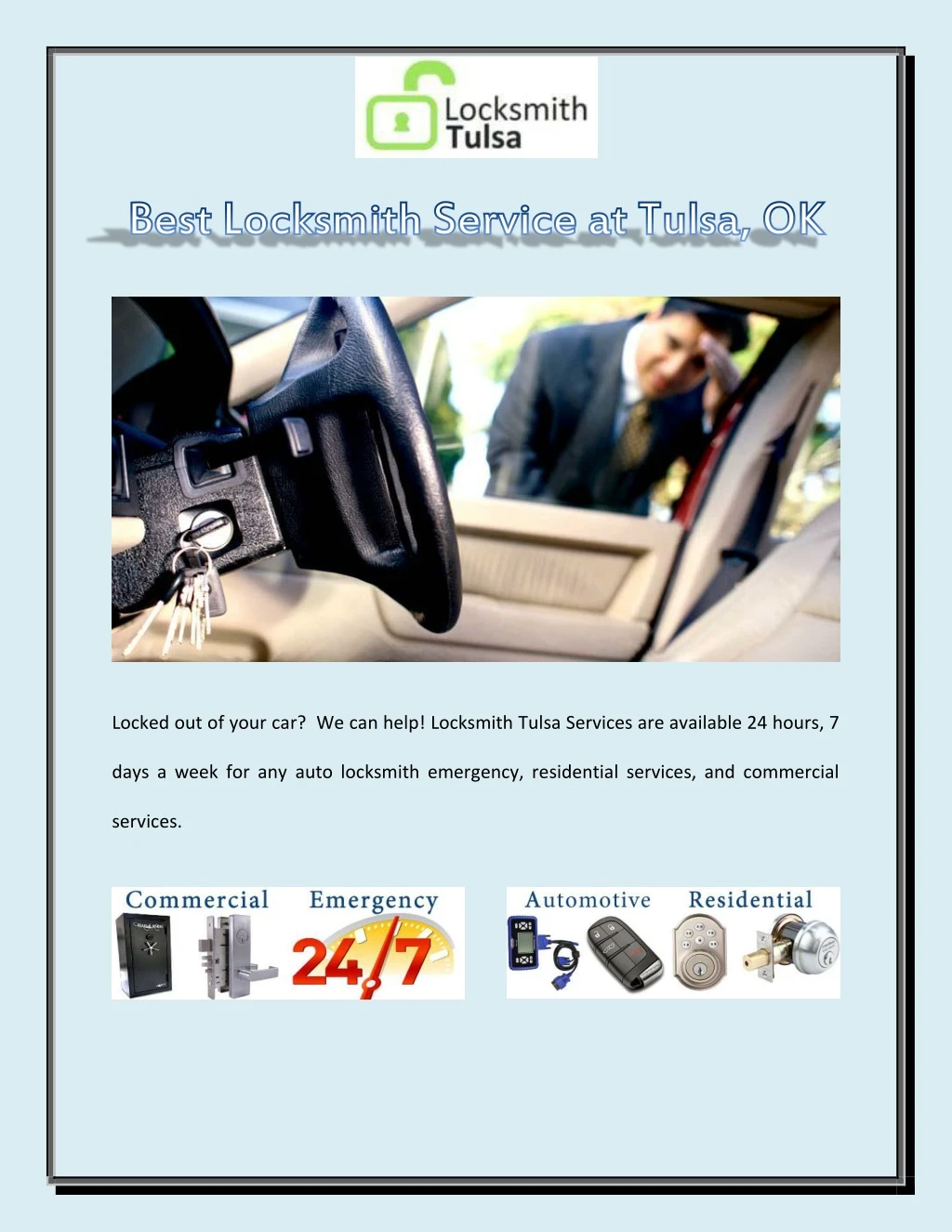 locked out of your car we can help locksmith