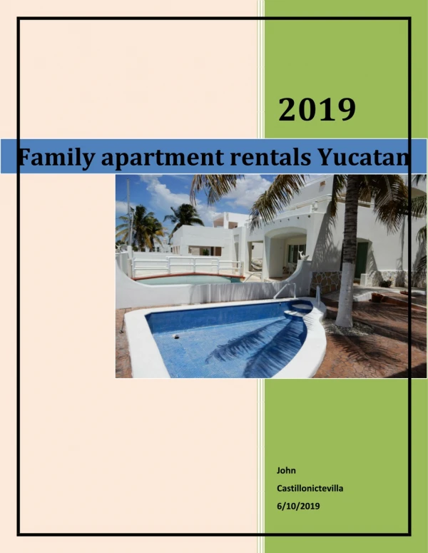 family apartment rentals Yucatan