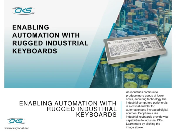 Enabling Automation with Rugged Industrial Keyboards