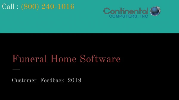 Funeral home software - customer feedback 2019