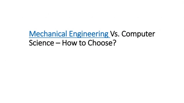 PPT - Computer Science Vs Computer Engineering What's The Difference ...