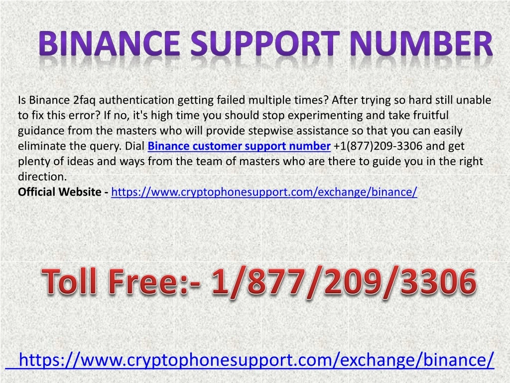 binance support number