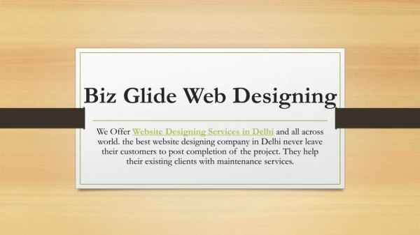 Biz Glide Web Solutions | Website Designing Company