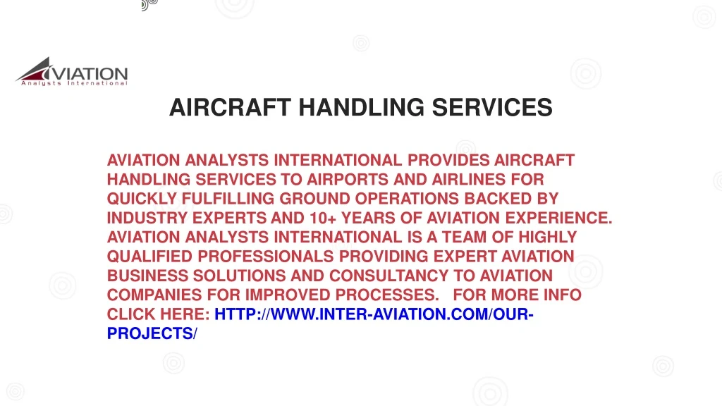 aircraft handling services
