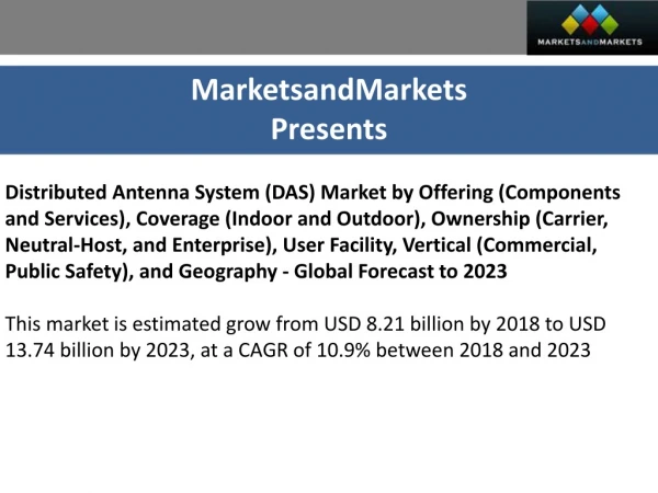 Distributed Antenna System (DAS) Market : Opportunities, Challenges and Trends
