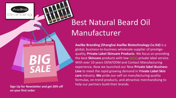 Best Natural Beard Oil Manufacturer - Awilke Branding