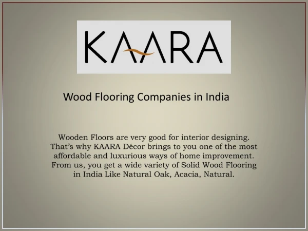 Wooden flooring companies in india