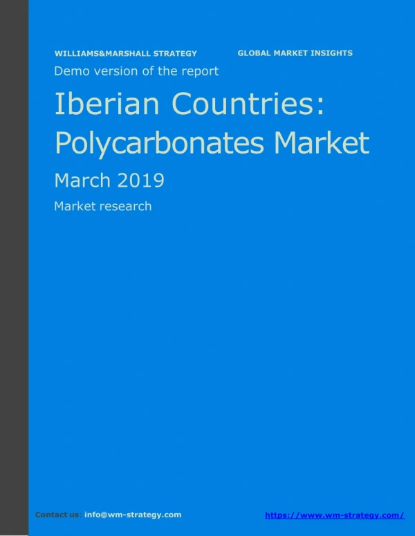 WMStrategy Demo Iberian Countries Polycarbonates Market March 2019