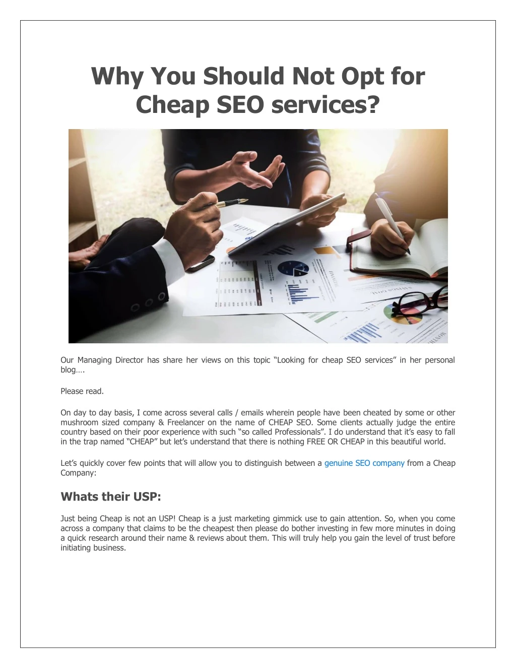 why you should not opt for cheap seo services
