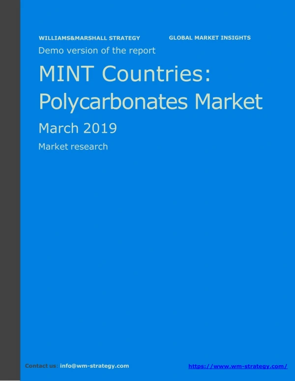 WMStrategy Demo MINT Countries Polycarbonates Market March 2019