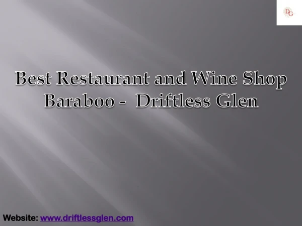 Best Restaurant and Wine Shop Baraboo - Driftless Glen