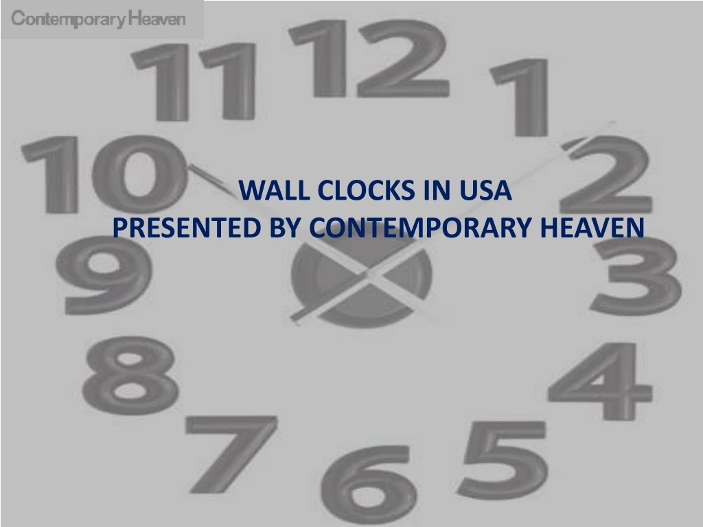 wall clocks in usa presented by contemporary