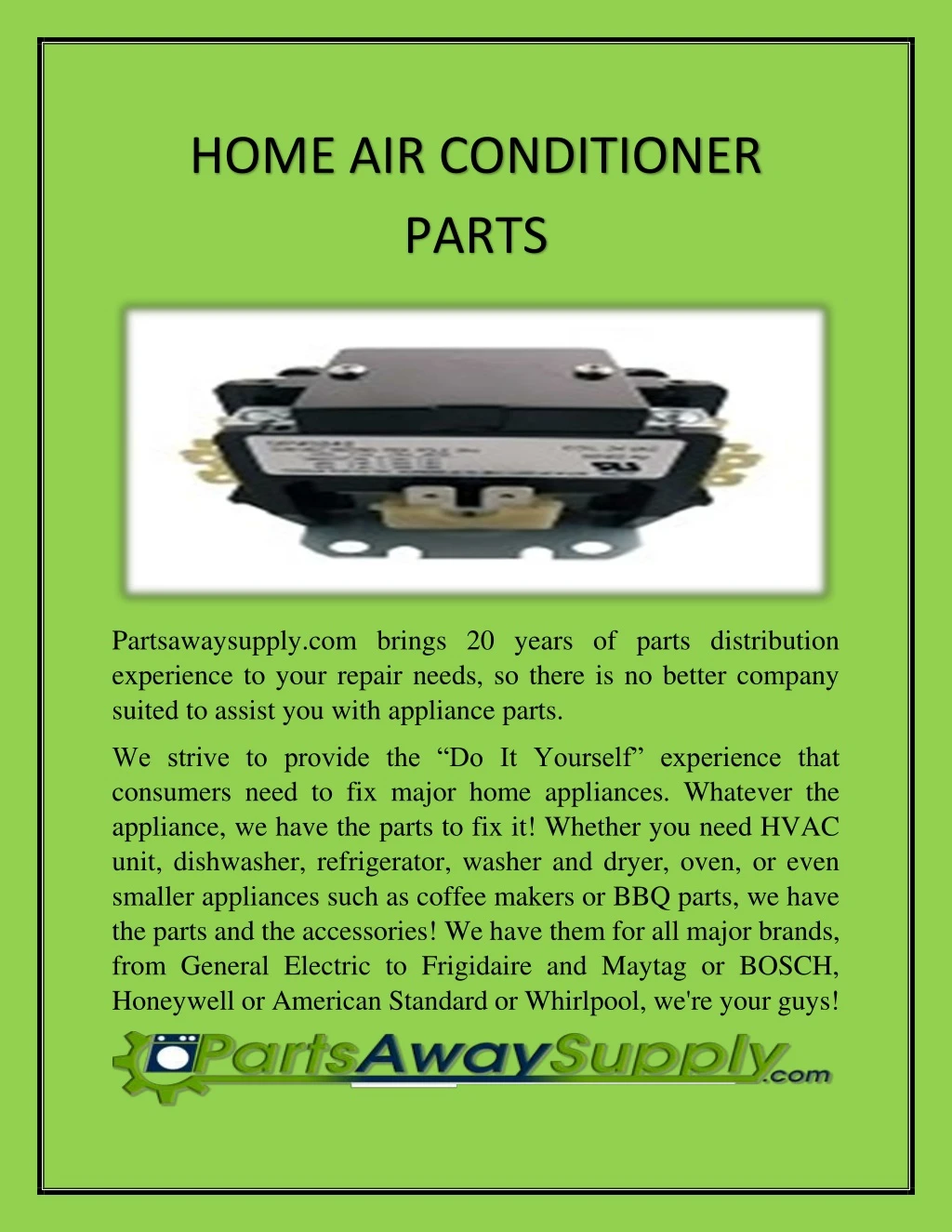 home air conditioner parts