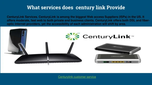 what does century link service provide