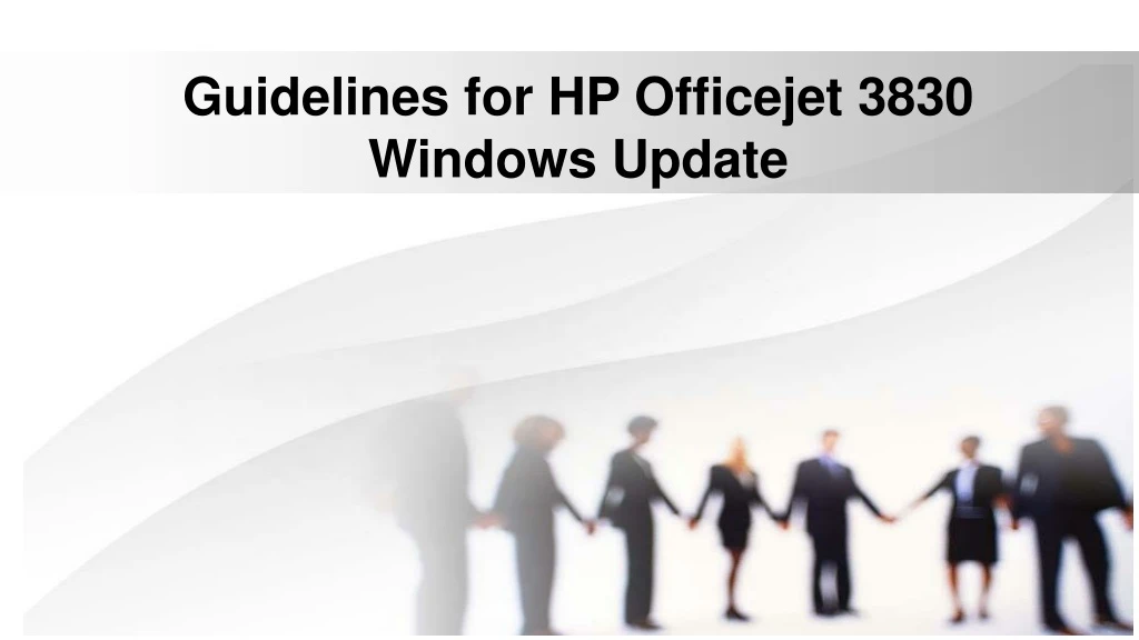 guidelines for hp officejet 3830 windows update