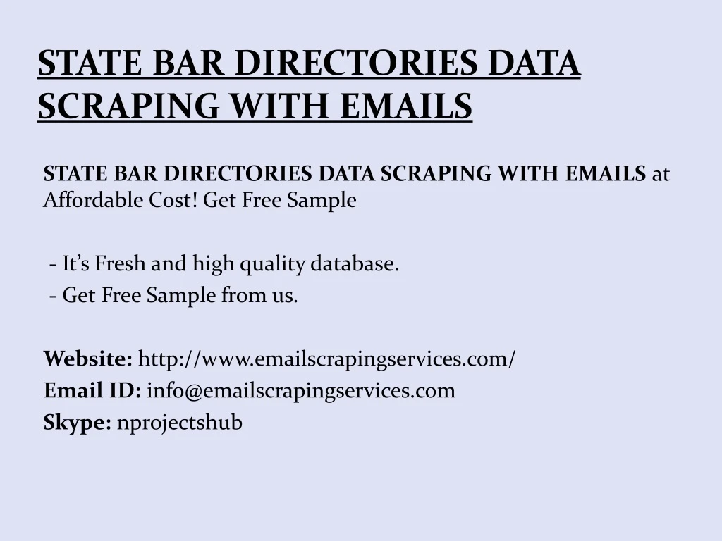 state bar directories data scraping with emails