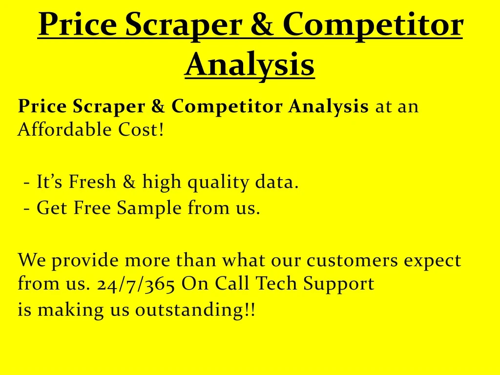 price scraper competitor analysis