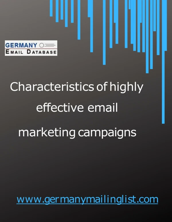 Characteristics of highly effective email marketing campaigns