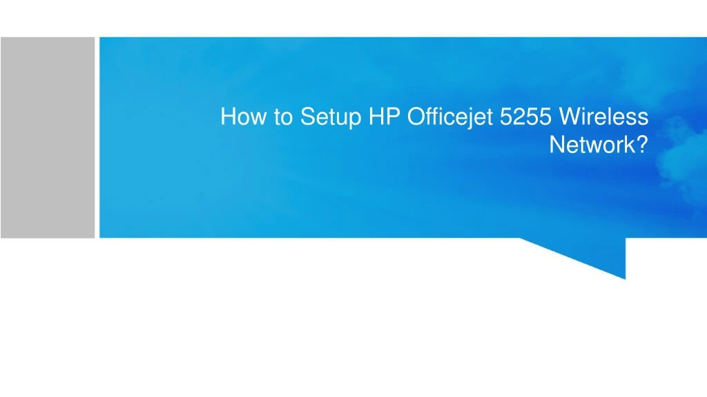 how to setup hp officejet 5255 wireless network