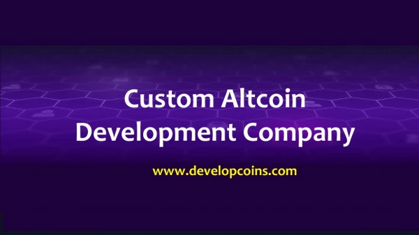 Custom Altcoin Development Company