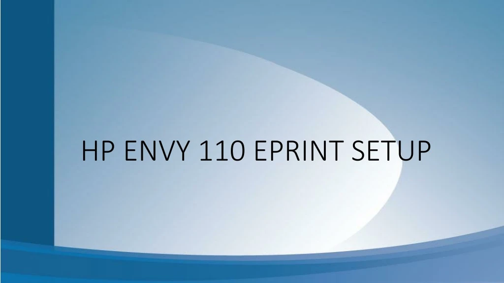 hp envy 110 eprint setup