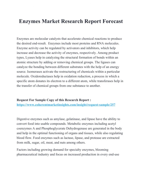 Enzymes Market