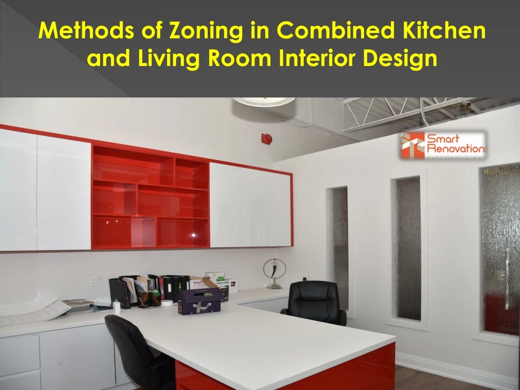 methods of zoning in combined kitchen and living