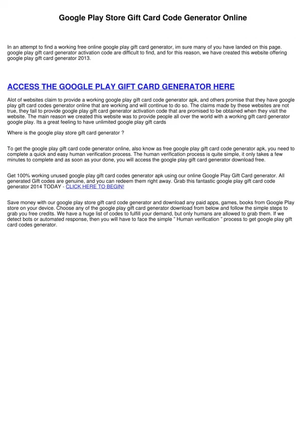 Hack Google Play Gift Card Generator