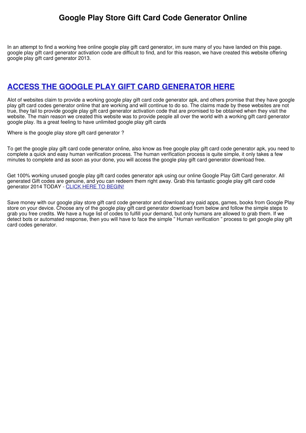 google play store gift card code generator online