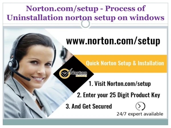 Norton.com/setup - Process of Uninstallation norton setup on windows