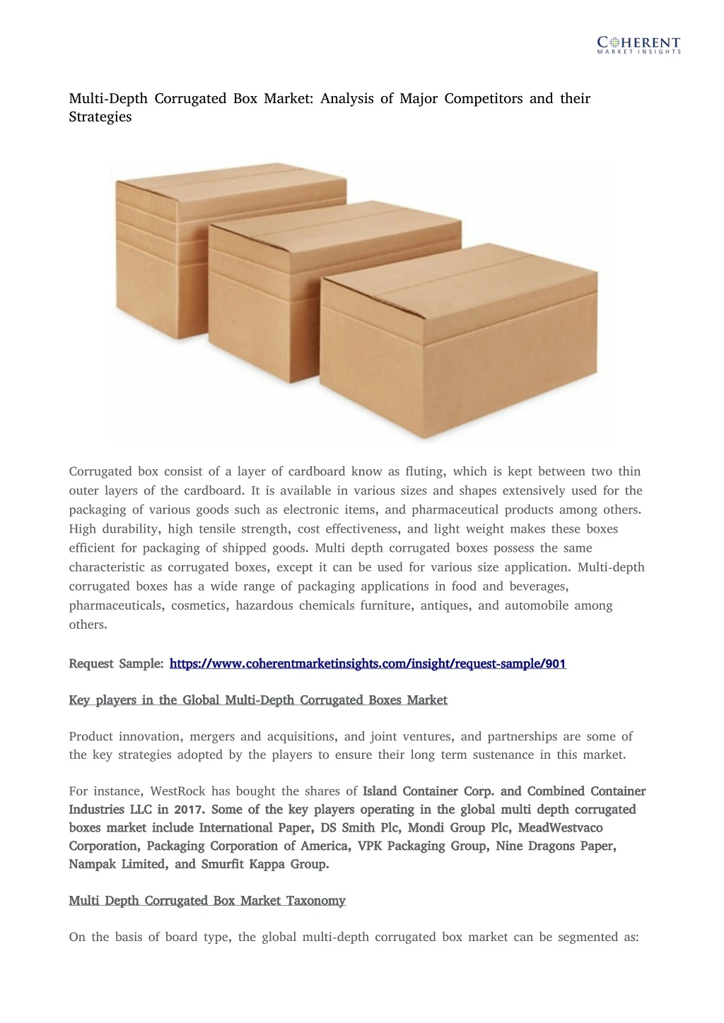 multi depth corrugated box market analysis