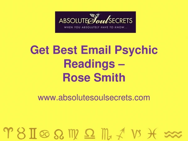 Get Best Email Psychic Readings - www.absolutesoulsecrets.com