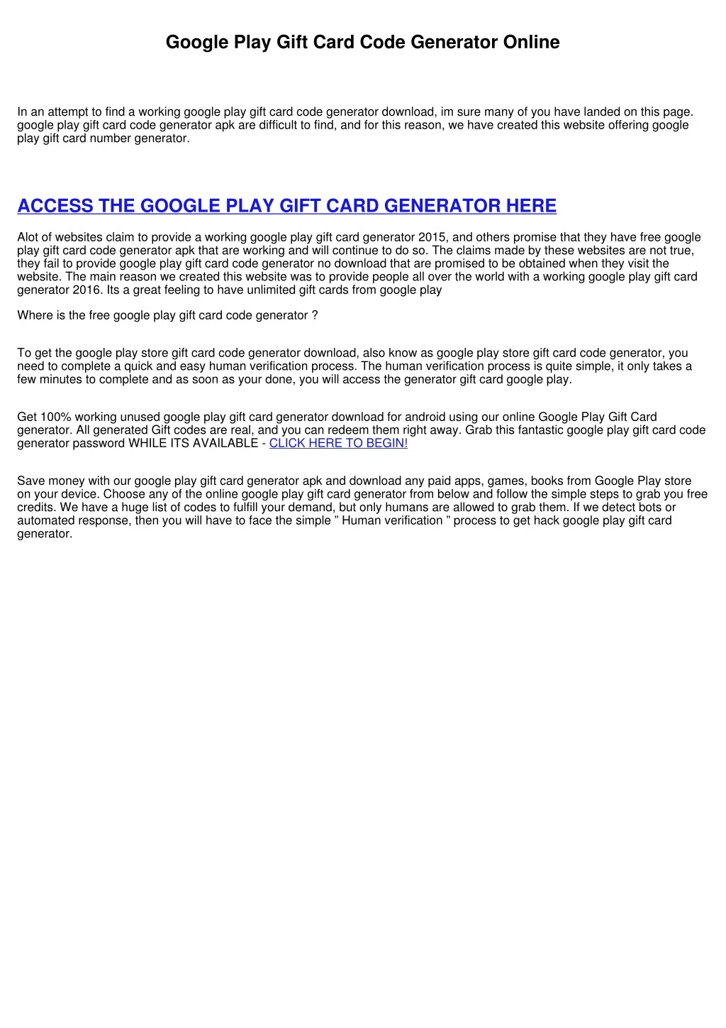 google play gift card code generator online