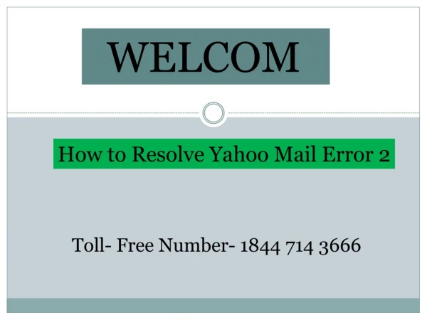 How to resolve yahoo mail error 2
