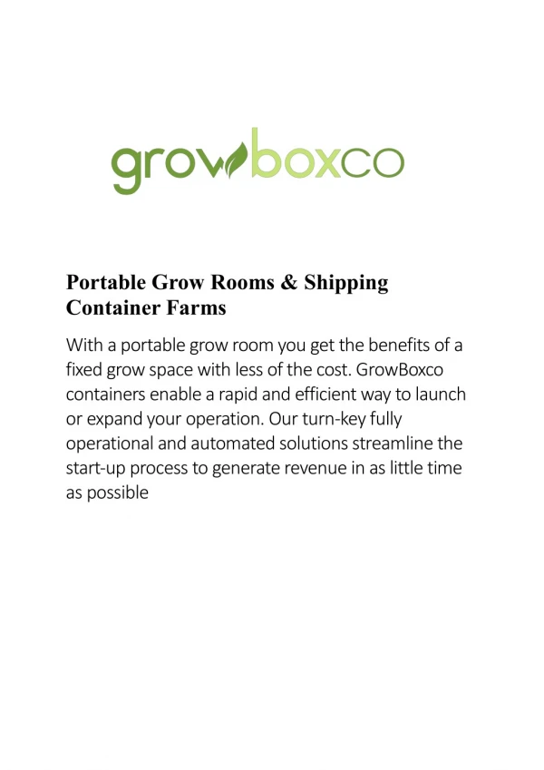 Cannabis Grow Box for Sale | GrowBoxCo