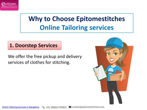 Why to Choose Epitome Stitches Online Tailoring services